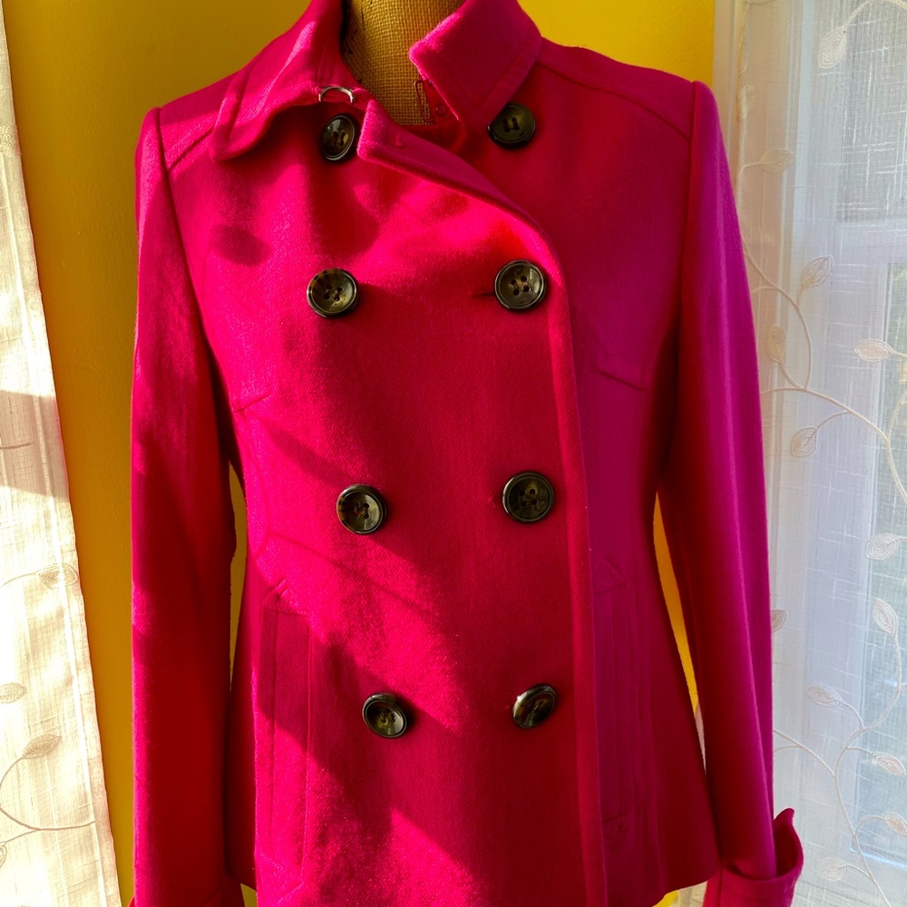 Pink pea coat